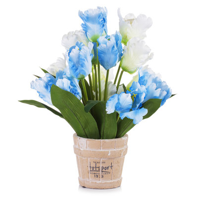Arrangement floral de tulipes en pot