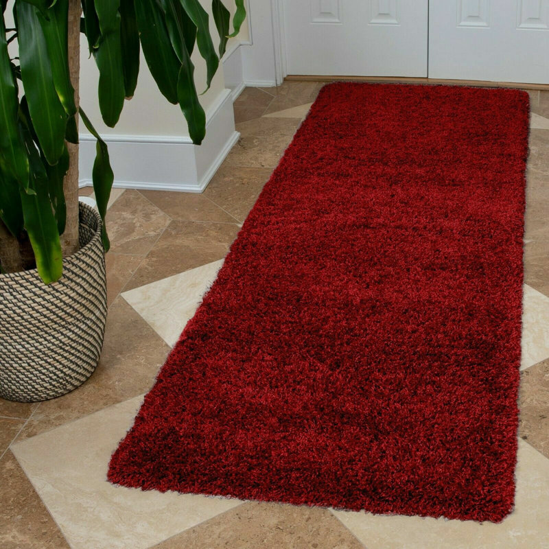 Aanuoluwa Solid Colour Shag 80cm X 150cm Indoor / Outdoor Area Rug