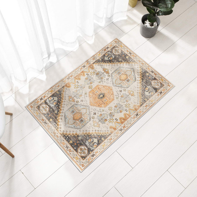 Tapis rectangulaire Riek avec envers antidérapant, Rectangle 2 pi x 3 pi