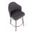 Tenessa Swivel Upholstered Counter Stool with Metal Frame