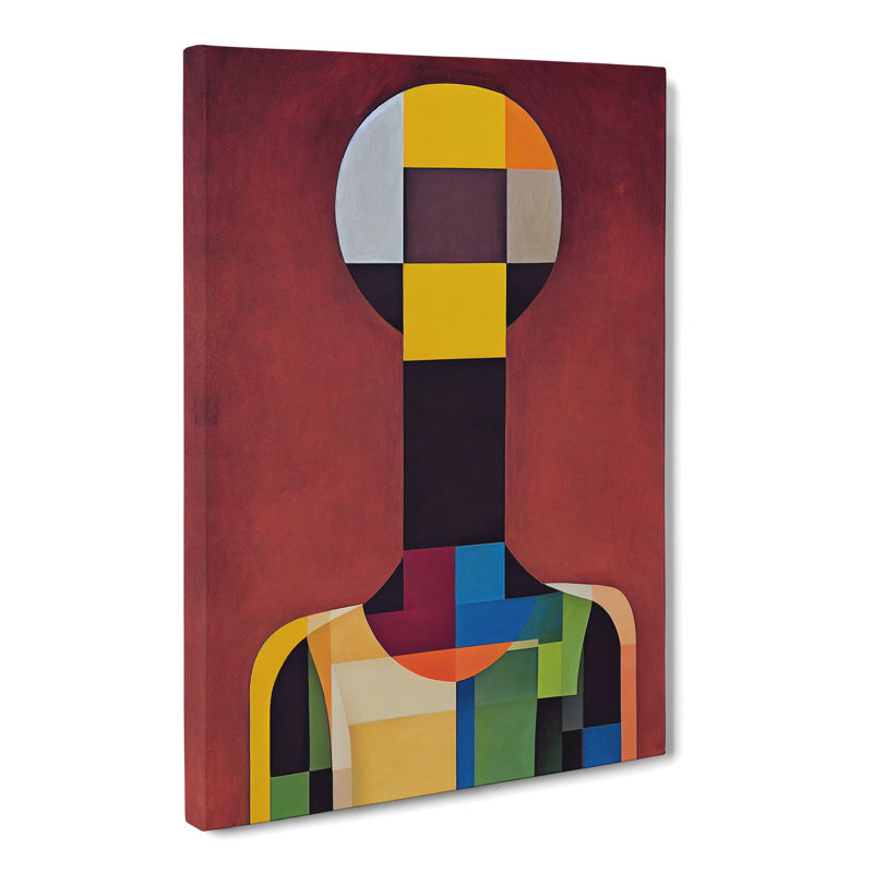 Abstract Male Portrait - Wrapped Canvas, 50cm H x 35cm W x 3cm D