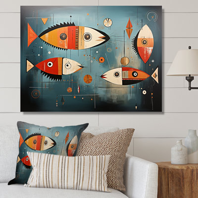 Collage de poissons de minimalisme jinat I - impression
