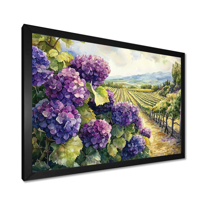 Jackquelin - Floral Wall Art, Impression d'un seul cadre photo, Noir, noir, noir, noir, H 30 po x l 40 po