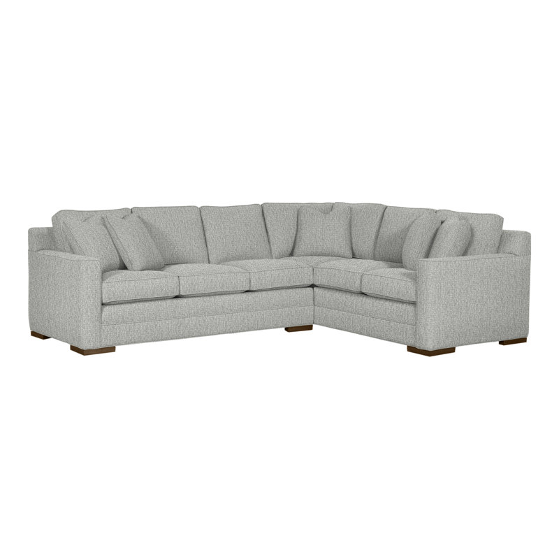American Bungalow 2-Piece Summerton L-Sectional, Worthy Snow, Havana