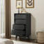 Commode 4 tiroirs noire - Solution de rangement polyvalente et polyvalente à 4 armoires
