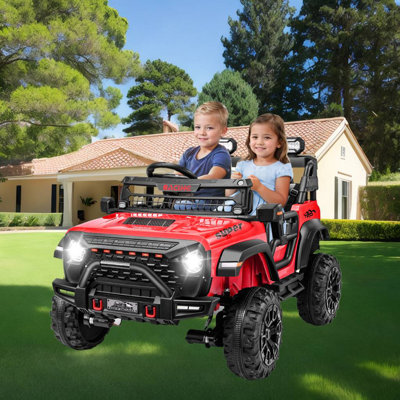 Jouets électriques Jeeps 24 places 2 places avec télécommande, Bluetooth, musique, lumières, 3 vitesses