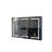 47 Inch Bathroom Wall Cabinet Matte Black Medicine Cabinet With Mirror, With Led Light