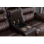 Causeuse inclinable de salon en cuir deux tons Ilyia-1789888944
