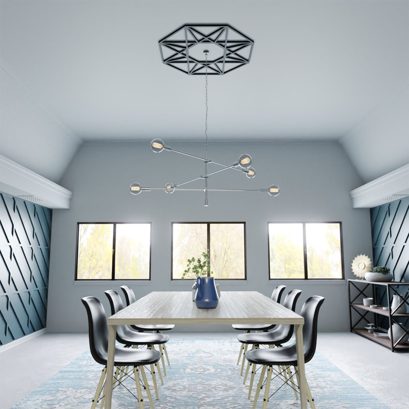 22"OD x 8 1/2"ID x 3/4"P Guardian Architectural Grade PVC Pierced Ceiling Medallion, Black, 22" H x 22" W x 0.75" D, Black