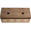 Meuble-lavabo 48 po avec 2 lavabos en céramique, support de rangement mural, 4 portes à fermeture en douceur, fixation flottante, structure en contreplaqué, esthétique moderne, rangement imitation chêne, base, minimaliste