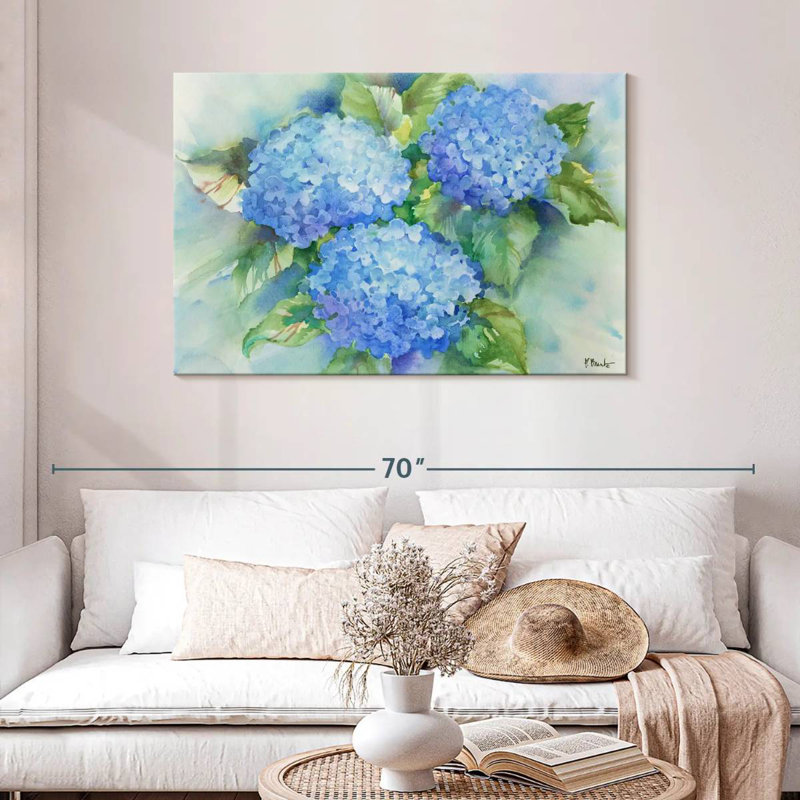Harnek Sky Blue Hydrangeas, 30" H x 45" W