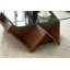 Table basse à plateau en verre trempé multi-rangements