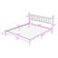 Lit plateforme rétro en bois avec tête de lit en forme de gourde-490590133-486296560