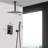Matte Black Ceiling Mounted Shower - Handheld & 16" Head Corrosion Resistance And High Showering Structure For Consistent Use,-118768091