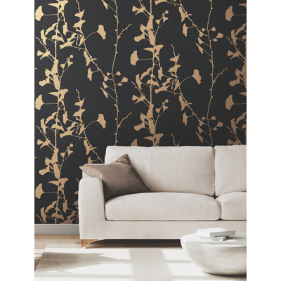 Papier peint Ginkgo Silhouette