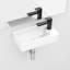 Lavabo en céramique blanche 18 x 10 pouces - fixation murale, faible absorption d'eau, céramique de style contemporain, résistance aux acides, accessoire élégant