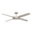 Ventilateur de plafond à DEL de 52 po LOPRO: nickel satiné, moteur à courant continu, télécommande et ensemble d'éclairage de 25 W-112598716