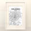 « orlando city map », reproduction d’impression sur affiche en tons-22633912