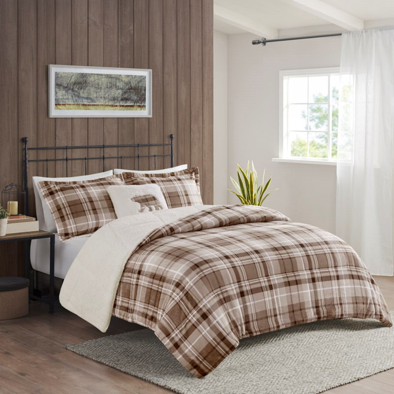 Ensemble d'édredon luxueux très luxueux en duvet Sherpa