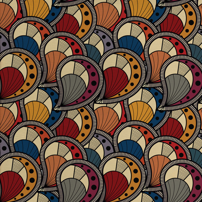 Tissu africain, l 58 po x L 108 po