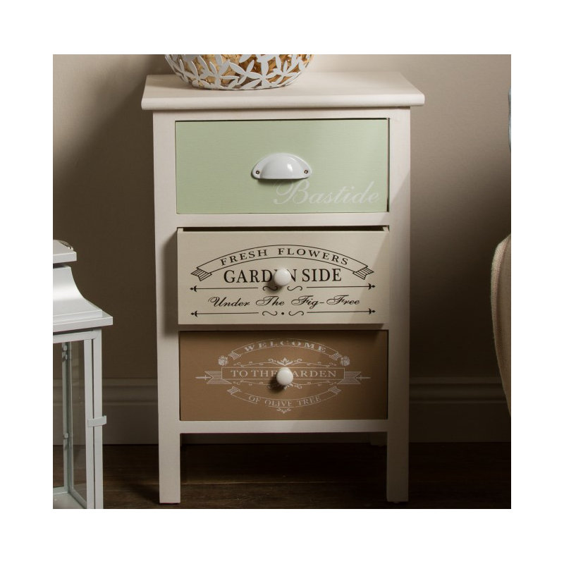 Milian 38cm W Solid Wood Bedside Table