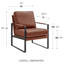 Chaise longue Tosheba en similicuir noir avec structure noir mat-905995413