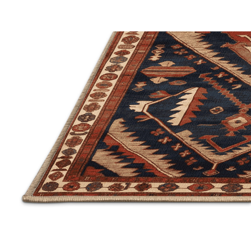 Tapis brun lavable à la machine, Carré 3 pi