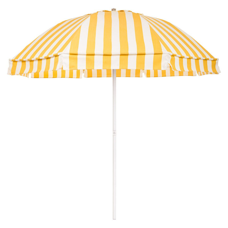 Parasol de patio, Jaune / Blanc