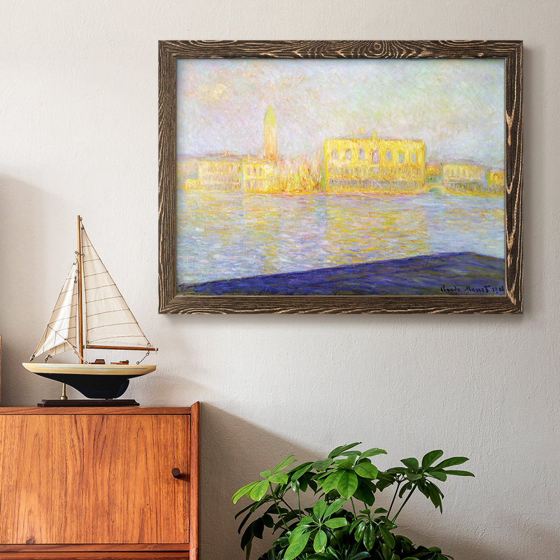 Monet - Toile tendue avec châssis rustique, Noyer, H 22 po x l 32 po x P 1,5 po