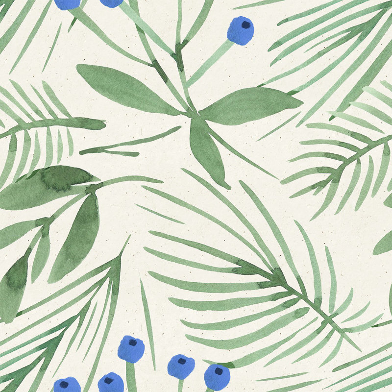 Panneau de papier peint auto-adhésif L 10,4 pi x l 25 po Blue Berries