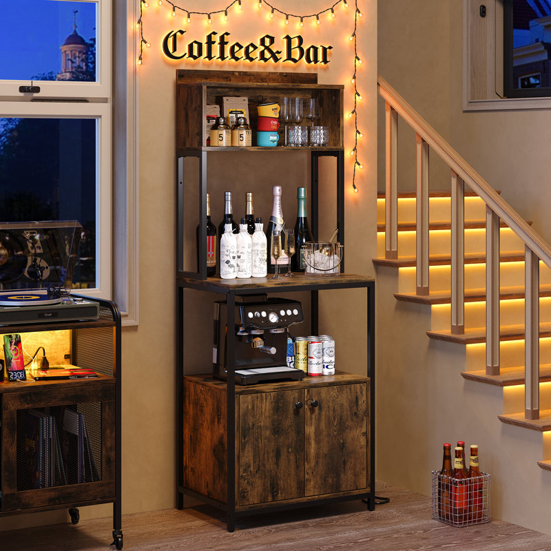 154.9cm Kitchen Pantry, Brown