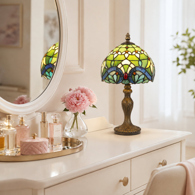 Lampe de table 15 po Tiffany Vintage Floral (ampoule incluse)