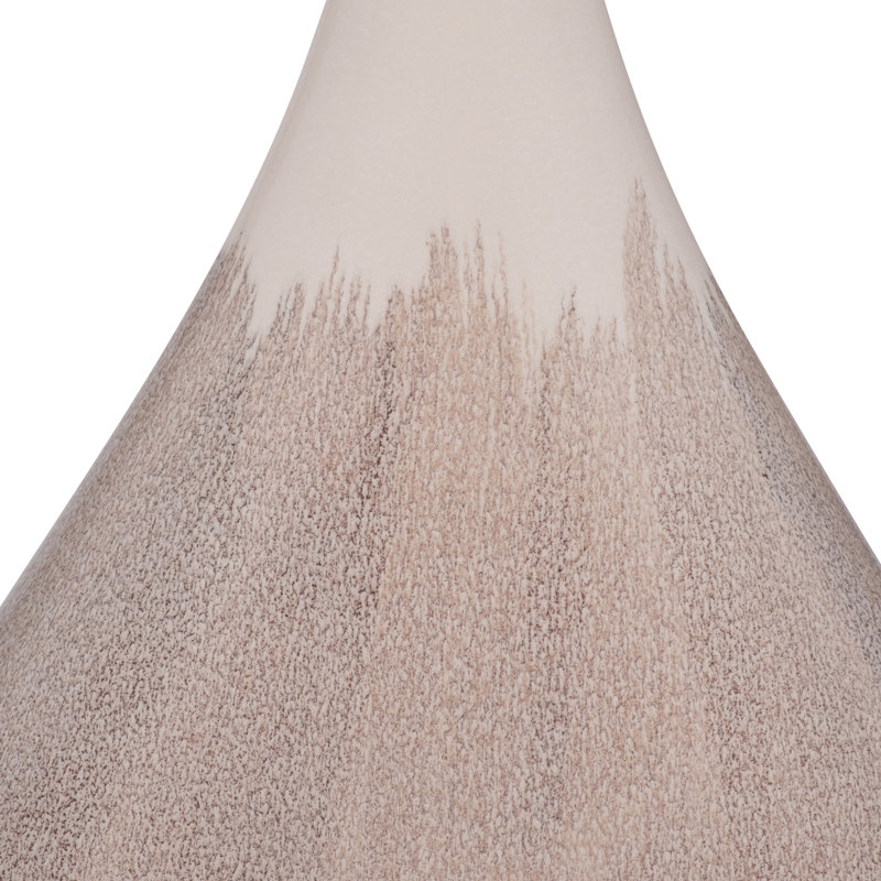 Sculptural Elongated Ceramic Table Vase for Home Decor, Decorative Flower Vase with Smooth Gradient Glaze and Elegant Tapered Silhouette, Perfect for Fresh or Faux Floral Arrangements, Brown