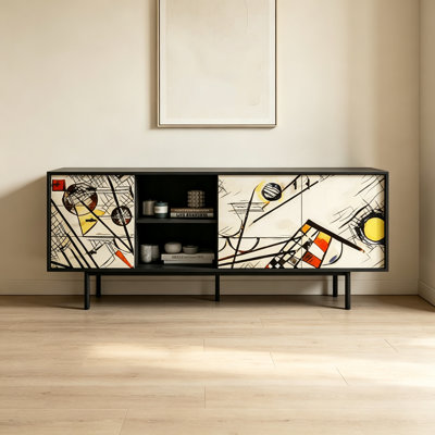 Artistic Painted Sideboard