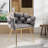 Modern Tufted Metal Armchair Velvet Upholstered Dining Chairs-1066008353
