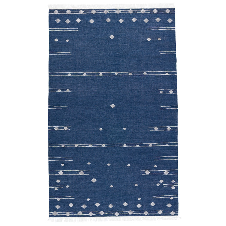 Calli Moroccan Area Rug in Blue/White