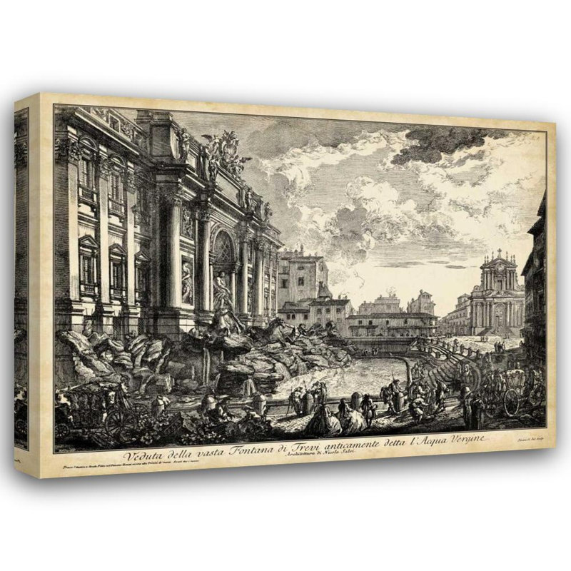 Art sur toile tendue Red Barrel Studio® Piranesi, H 36 po x l 47 po
