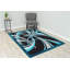 Tapis turquoise / noir Desiray