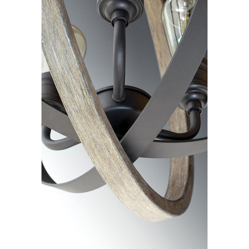Lustre sphérique unique à 6 lumières Mccurley, Graphite