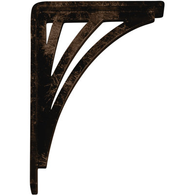 1 1/2"W x 5 1/2"D x 8"H Nevio Wrought Iron Bracket, (Single center brace), Antiqued Bronze
