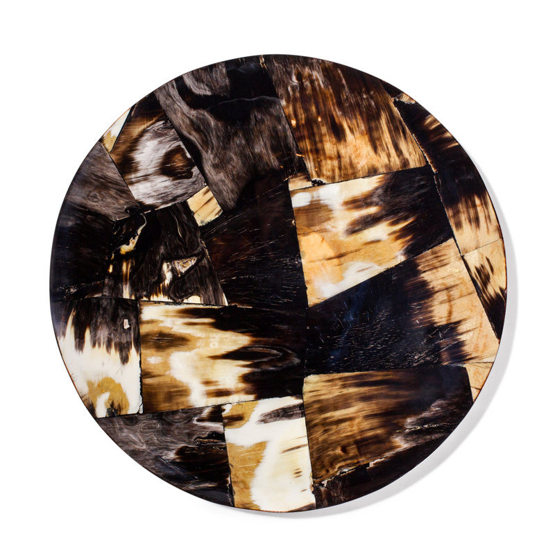 Handmade Decorative Bowl, Abstract, Brown/Tan/Black