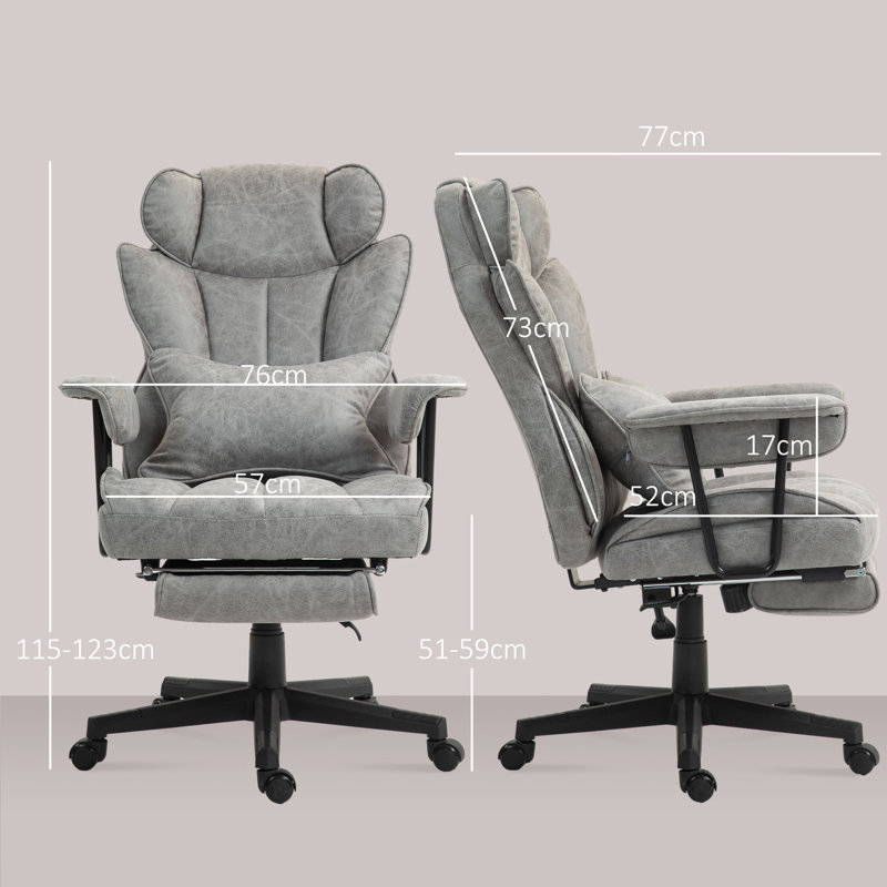Microfiber / Microsuede Office Chair, Gray