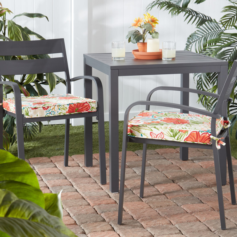 Sunbrella Outdoor Dining Chair Seat Pad, Breeze Floral