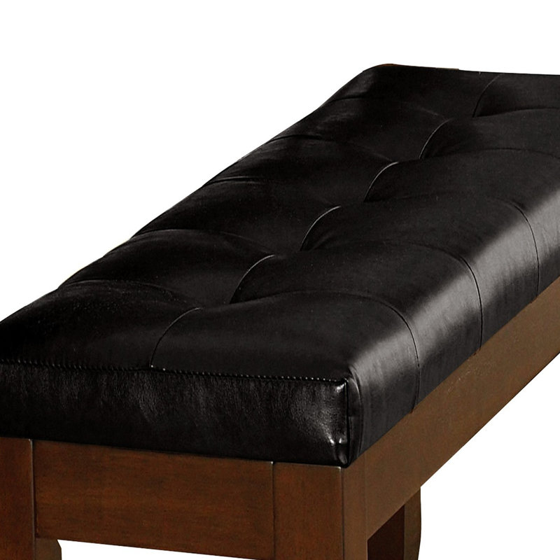 Finition banc en bois 1pc similicuir rembourré