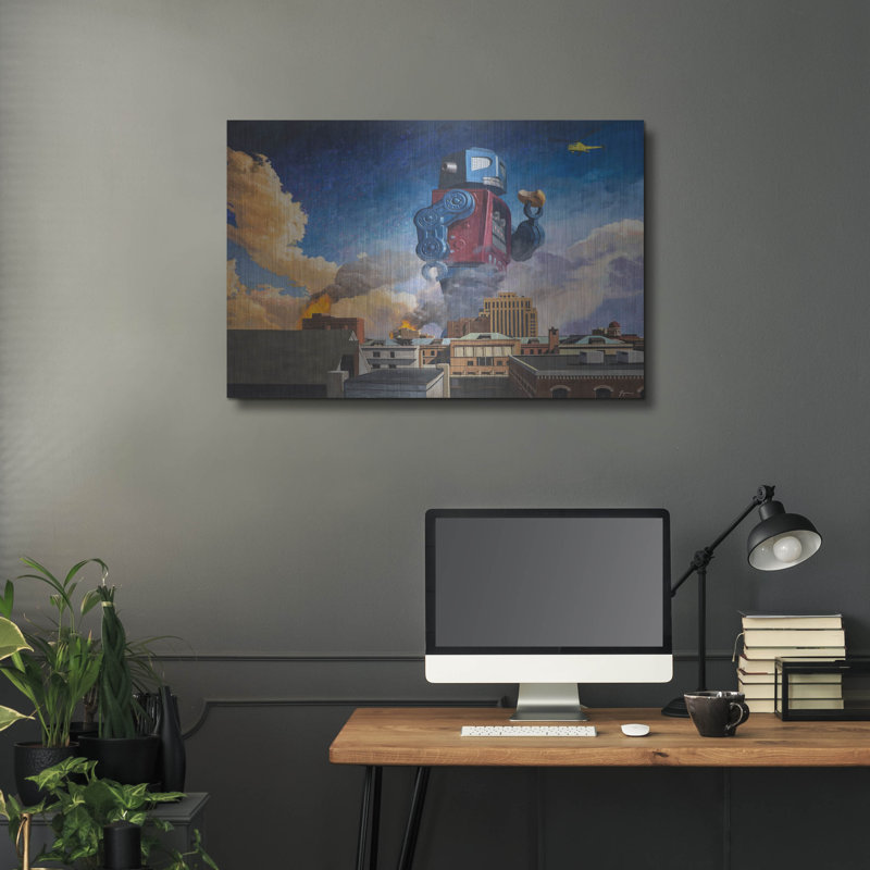 «Midi» par Eric Joyner, art mural en métal, H 24 po x l 36 po