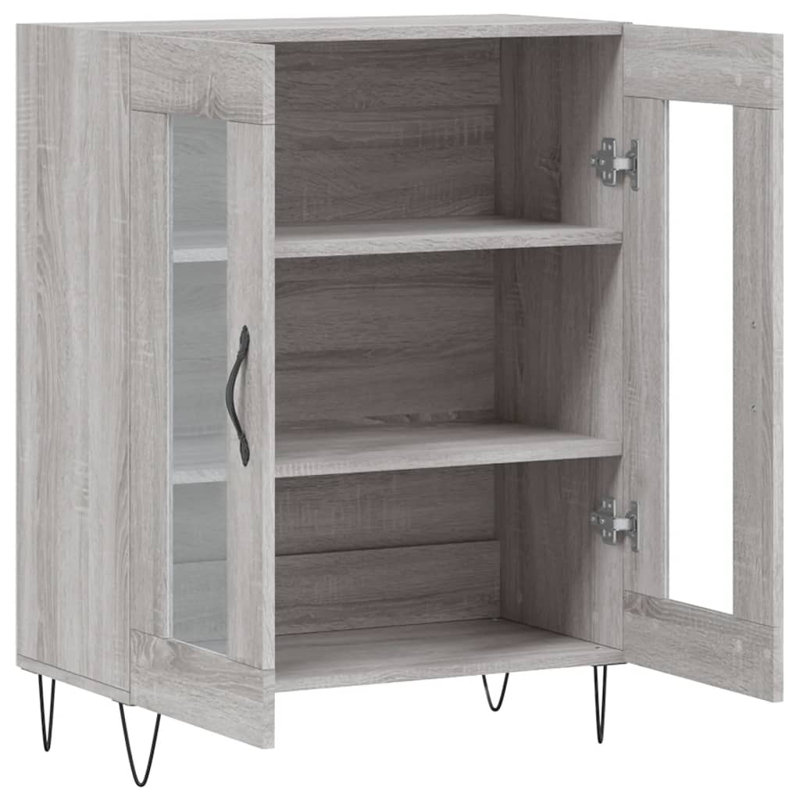 Marialyce Display Cabinet, Grey Sonoma
