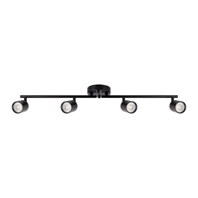 33.22'' 4 -Light Linear Track Kit Bulb Replaceable LED Ceiling Spotlight with 4 8W GU10 Bulbs 3000K