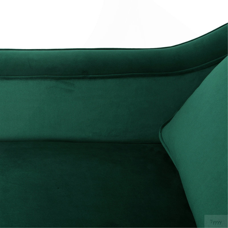 Fauteuil club en velours vert