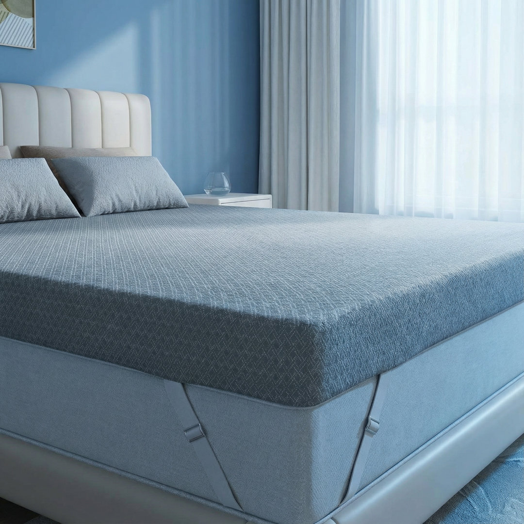 Merrillville Alwyn Home Premium 2-Inch Memory Foam Mattress Topper with Cooling Gel Alwyn Home 