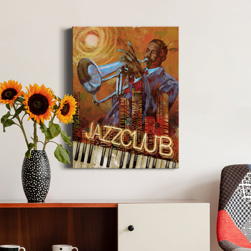 «Jazz Club», impression sur toile tendue, H 48 po x l 36 po x P 1,5 po